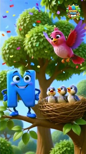 N for Nest 🪺 | Learn Letter N | ABC Alphabet for Kids | ABC Study Class TV #Shorts