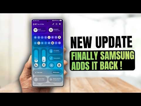 Finally ! NEW UPDATE Adds This Feature Back on Galaxy Phones !