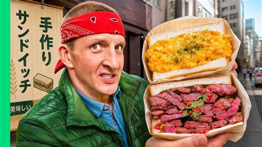 A Japanese chef used 10 eggs to build one towering sandwich