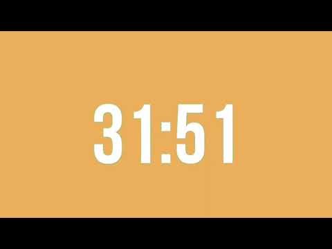 40 minute countdown timer| Silent timer with bell sound | Orange background