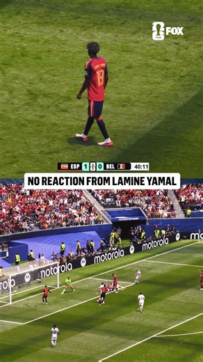 Lamine Yamal looks on a Belgium finds the equalizer against Spain