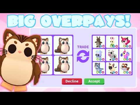 Trading LOTS of Purrowls for OVERPAYS! | Adopt Me Roblox | Riivv3r
