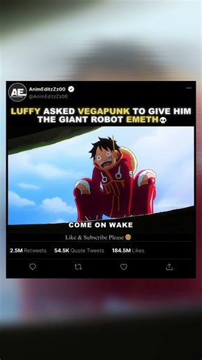 Luffy Asked Vegapunk To Give Him The Giant Robot Emeth💀| EDIT | #onepiece #shorts #luffy #vegapunk