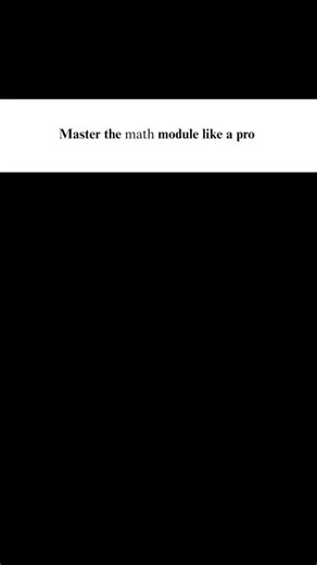 Master the math Module in Python 🧮🔥