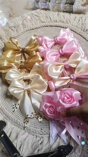 🌟 Make Beautiful Stylish Ribbon Bows at Home #trending #diycraft #diy