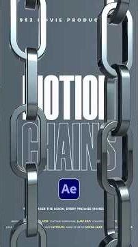 Create Cinematic 3D Motion Graphic Chains in After Effects