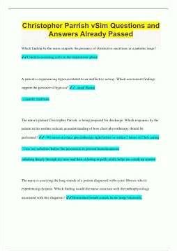 Christopher Parrish vSim Questions and Answers Already Passed33