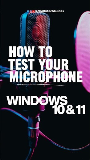 How to Test your Microphone on PC 🎤