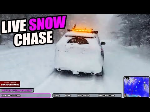 LIVE New York Storm Chaser | Crippling Lake Effect Snow | Whiteout Conditions