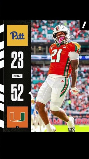 Miami versus Pitt final score ￼