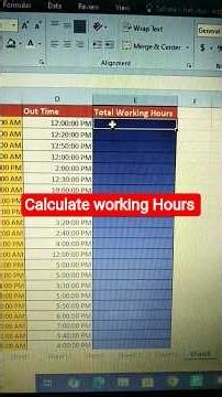 ✅Calculate Total Working Hours in Excel।#rgcsmskillscentrekosli #excel2025#excel#exceltricks#shorts