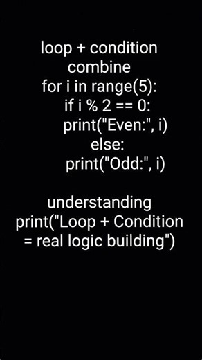 Python If-Else with Loop 🔥 | Even & Odd Explained in 30 Sec