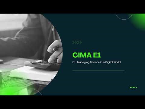 CIMA E1 - 06 Using data to create and preserve value [Deep Dive]