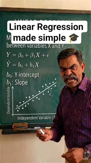 What is Linear Regression in Statistics #statistics #learning #funny #viralshorts #shorts #ai #stats