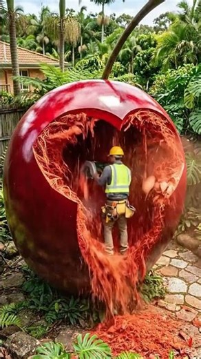 I BUILT A SECRET ROOM INSIDE A GIANT CHERRY 🍒😳