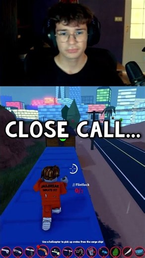 CLOSE CALL #roblox #jailbreak #gaming #funny #funnymoments