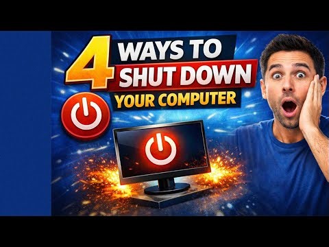 4 easy ways to shutdown the computer😱