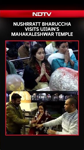Nushrratt Bharuccha Visits Mahakaleshwar Temple In Ujjain