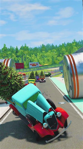 Mcqueen Cars & King Dinco vs Hydraulic Crush #8 😱 - BeamNG.Drive