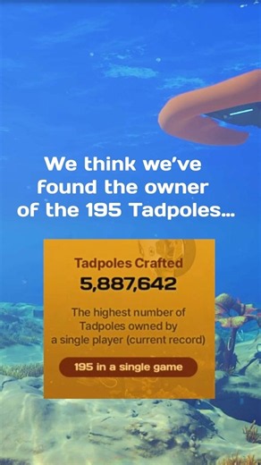 We've located the player that infamously owns 195 Tadpoles... 🤔 #subnautica2