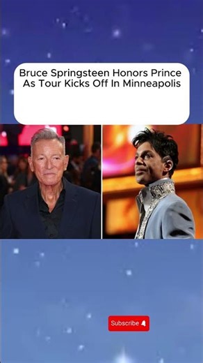 Bruce Springsteen honors Prince as tour kicks off in Minneapolis #Shorts
