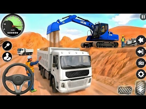 City Road Construction Simulator 3D 🚧 | JCB Excavator Loading Truck 3D - Android Gameplay