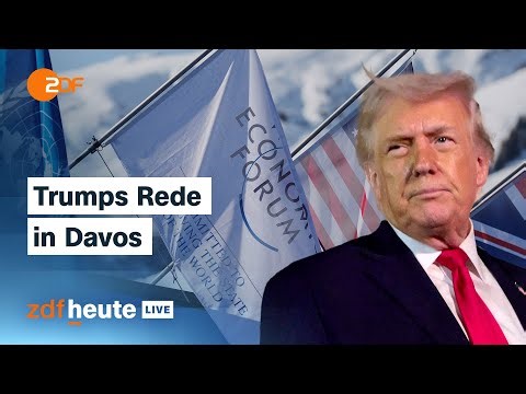 Trump live in Davos: Was sagt der US-Präsident zu Grönland, NATO, Europa, und Zöllen | ZDFheute live
