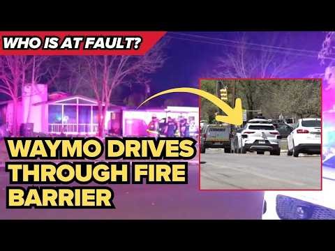 Man in front seat of driverless Waymo car ticketed after driving through scene of house fire
