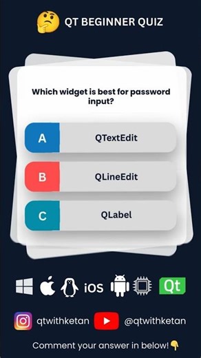 Question 15 | “Can You Solve This Qt Question? 🤔” #excel #windows #qt #cpp