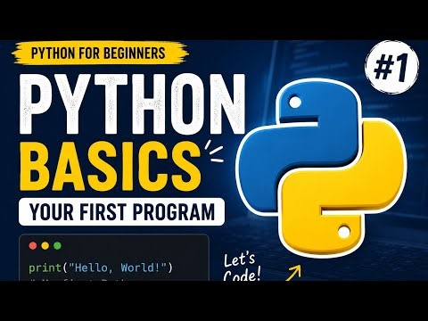 Python Basics for Beginners | Your First Python Program |🐍#Python #pythonprogramming