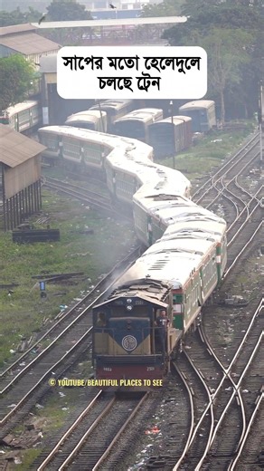 Train moving like a mighty snake