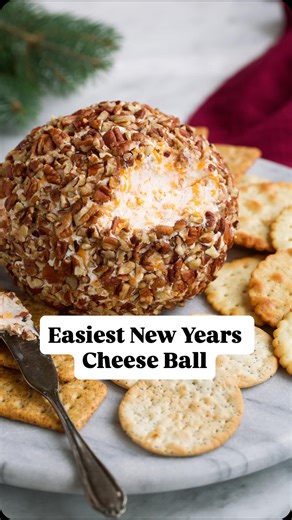 This easy cheese ball is the ultimate New Year’s party appetizer. 👉 Recipe at https://www.cookingclassy.com/cheese-ball-recipe/ It’s creamy, rich, full of cheesy flavor, and coated in crunchy pecans — with zero cooking and zero fuss. Perfect for New Year’s Eve parties, game nights, or anytime you need a simple make-ahead appetizer that’s always a hit. | Cooking Classy
