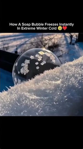 How A Soap Bubble Freezes Instantly In Extreme Winter Cold 🥹❤️