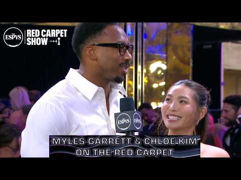 Myles Garrett & Chloe Kim Discuss Their Record-Breaking Moments at The ESPYS Red Carpet