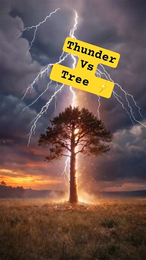 Tree vs Lightning – Nature’s Most Powerful Attack ⚡Natural disauster #relatable #shorts #thunder