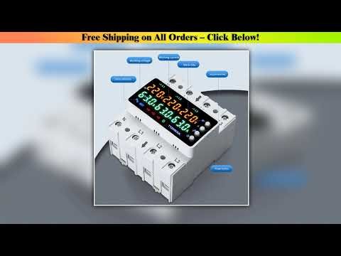 3 Phase 4-wire DIN Rail Over Under Voltage Protector 63A/100A Adjustable V/A Protector Overcurrent