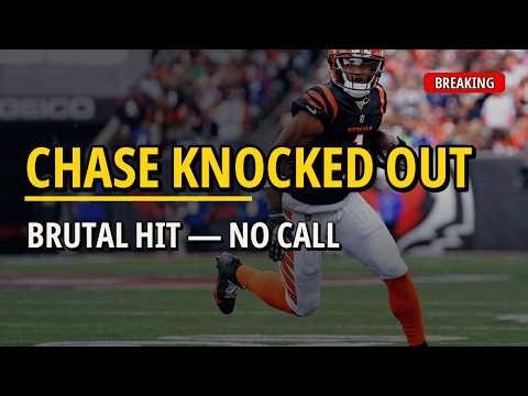 Ja'Marr Chase KNOCKED OUT! Bengals Star Suffers Concussion in Brutal Hit 😱