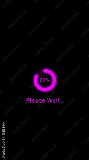 Loading circle icon bar, loading circle animation loading circle line animation on black background, loading icon for download progress, load game data. 4K Video