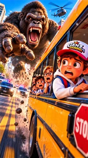 😡KONG DESTROYS THE SCHOOL BUS! 😱🚌 #shorts