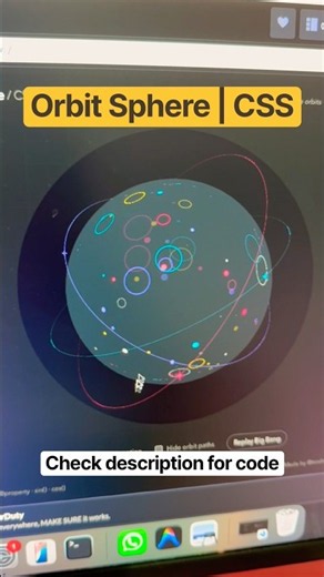 Orbit Sphere Animation | CSS Only #frontend #webdesign