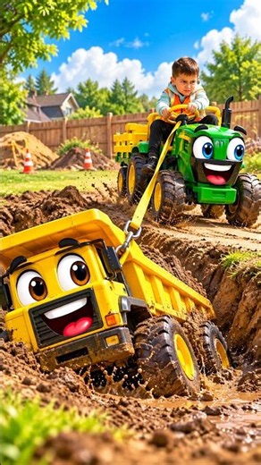 Dima Rescues a Dump Truck from a Giant Pit! 🚜🚛 #automobile #funny #toys