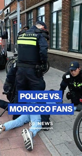 🇲🇦⚽🇳🇱Dutch police clash with Moroccan fans after World Cup win over Netherlands