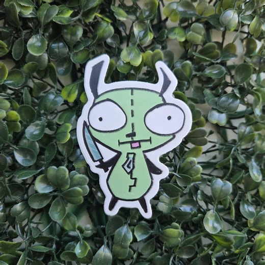 Goofy Alien Robot Sticker | Waterproof Vinyl Decal - Etsy