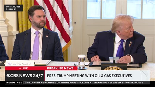 WATCH LIVE: President Trump meets with oil industry executives as he pushes U.S. oil companies to invest in Venezuela. https://www.cbsnews.com/live/ | CBS News