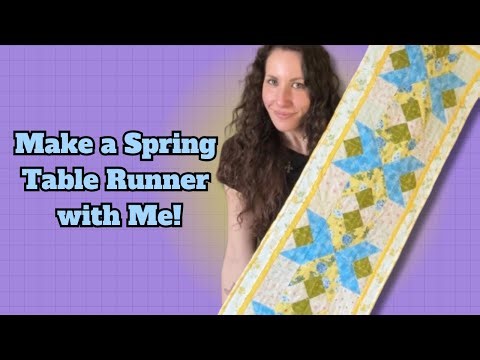 This Quilt Block Makes the PRETTIEST Spring Table Runner