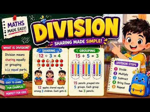 Class 3 Math | Division for Kids | Learn Division Easy Method | Maths Basics Step by Step