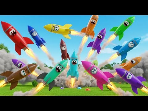 Fourteen Little Toy Rockets Blast Blast Blast | Space Songs & Counting for Kids