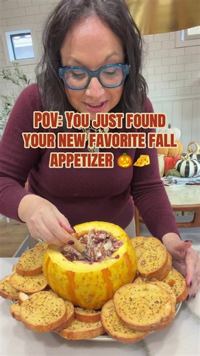 Pumpkin Baked Brie with Cranberry & Hot Honey