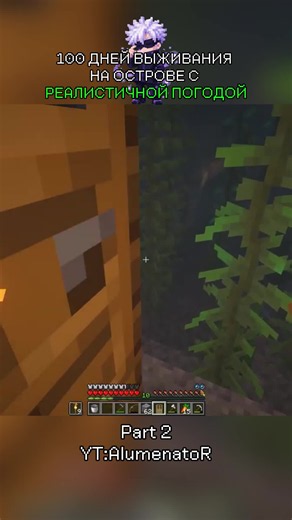 100 days of survival on the island with realistic weather #minecraft #survival #100days #island #challenge