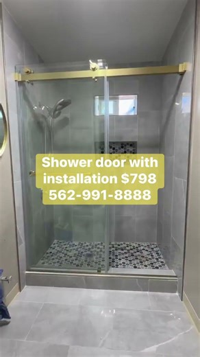🚿 Frameless Shower Glass Door Installation | Modern Bathroom Upgrade in California #showerdoors
